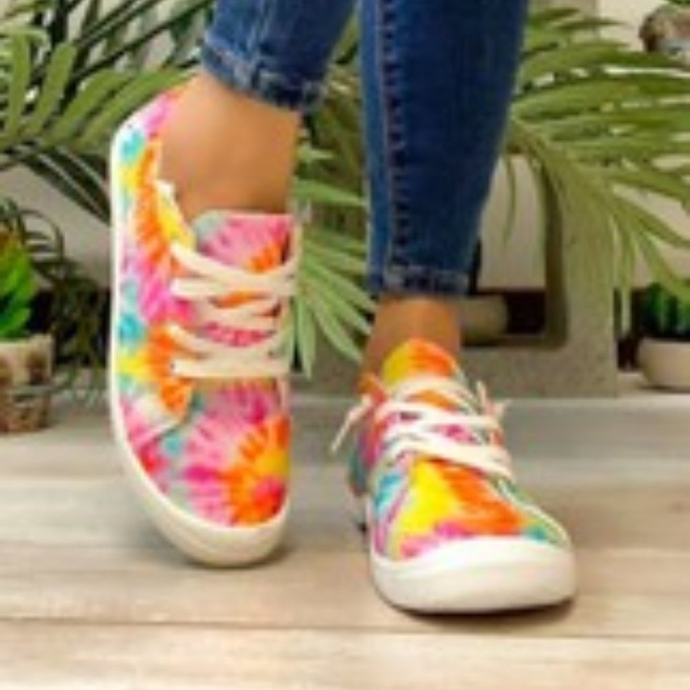 Canvas, Tie Dye Mata Tennis Shoes